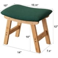 thumbnail image 2 of Foot Stool Ottoman and Footstool Small Sofa Foot Rest Bamboo Foot Stool Under Desk Extra Seating for Living Room Bedroom and Kitchen (Natural Stool Legs - Surface), 2 of 7