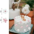thumbnail image 3 of 120Pcs Edible Cherry Blossom Cupcake Toppers, Cherry Flowers Cake Toppers Rice Paper Wafer Paper Cake Picks for Bridal Shower Baby Shower Kids Birthday Cake Decorations, 3 of 6