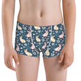 thumbnail image 5 of Yiaed Cute Rabbit Floral Print Boys' Boxer Briefs Cotton Casual Stretch Comfort Boys Boxers - Kids Boxer Briefs Underwear for Boys (6-18)-X-Small, 5 of 5