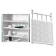 thumbnail image 1 of Estante de tensión Sistema de armario de varilla extensible percha de ropa de alta resistencia estante de almacenamiento , blanco : 48-80cm W: 36cm Soledad estante de tensión del armario, 1 of 10