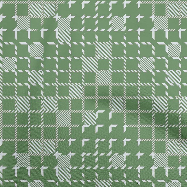 oneOone Cotton Poplin Green2 Fabric Striped Line Sewing Craft Projects Fabric Prints By Yard 56 Inch Wide