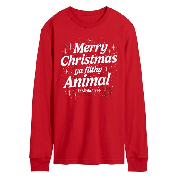 Home Alone - Merry Christmas Filthy Animal - Men's Long Sleeve Graphic T-Shirt
