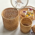 thumbnail image 3 of Qumonin Handmade Rattan Pencil Holder Woven Desk Organizer, 3 of 5