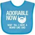 thumbnail image 3 of Inktastic Adorable Now...wait Till I Have a Beard Like Dad in White Boys Baby Bib, 3 of 4