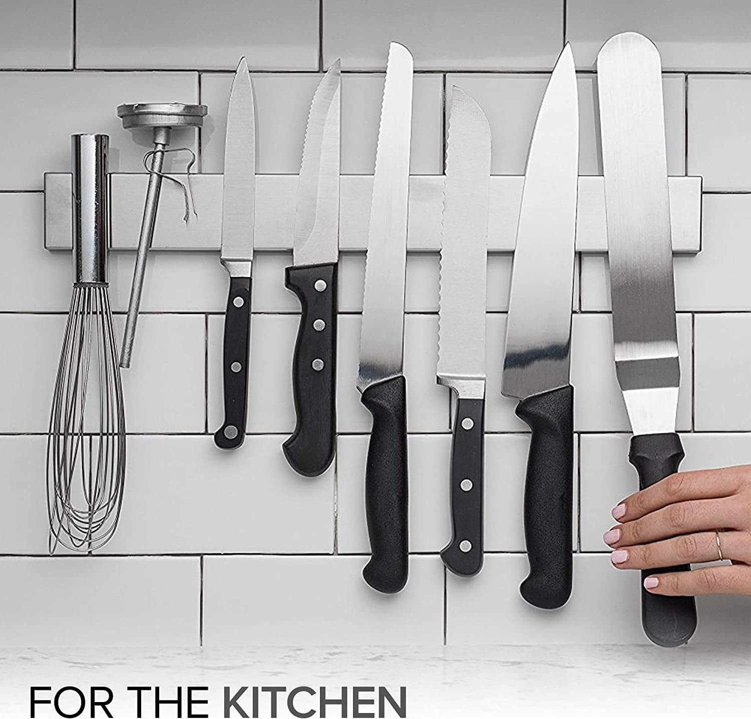 1pc Plastic Knife Storage Rack, Creative Grey Knife Holder Tool For Kitchen