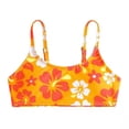 thumbnail image 3 of OGLCCG Girls Swimsuit 4 Piece Bathing Suit Summer Hawaiian Print Bikini Set with Short Sleeve Tops and Sheer Mesh Cover Up Skirt 8-13 Years, 3 of 6