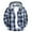Z02-Blue, variant on YAYUBA Mens Flannel Hoodie Shirt Casual Button Down Plaid Jacket Shirts Stylish Long Sleeve Shirts with Pocket