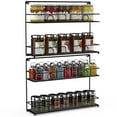 thumbnail image 7 of Auledio 2 Pack 2 Tier Metal Spice Rack Wall-Mount or Freestanding Seasoning Jars Shelf Hole Design for Kitchen (Black), 7 of 7