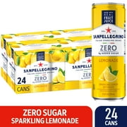 Sanpellegrino Italian Sparkling Drink, Zero Sugar, Limonata,  Lemonade Beverage, 24 Pack Cans