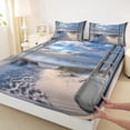 thumbnail image 3 of Homewish Summer Ocean Beach Full Size Sheets for Adult, Nature Scenery Bed Sheets, Marine Theme Sheet Sets, Super Cozy Room Decor, 4 Pieces, 3 of 7