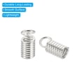 thumbnail image 4 of Unique Bargains Cord End Caps, 100Pcs 4x9mm Metal Spring Coil End Tips Crimp Terminators Caps Silver White, 4 of 5