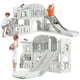 thumbnail image 1 of ChaoLink Patio de juegos interior para niños pequeños 8 en 1, juego de tobogán interior para niños de 1 a 3 años, parque de juegos con tobogán, aro de baloncesto, escalador, 1 of 7