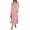 Pink, variant on YOGAFOX Womens Fall Turtleneck Tie Waist Long Sleeve Ribbed Knit Midi Dress Grey S
