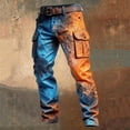 thumbnail image 5 of CONZONE Mens Baggy Cargo Pants Casual Graphic Elastic Waist Cargo Pants for Men Lightweight Relaxed Fit Streetwear Workout Trousers With Pockets, 5 of 5