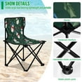 thumbnail image 4 of 600D Oxford Camping Chair Portable Foldable Chair Supports 220 lbs for Picnic, Fishing, Backpacking Snowmen and Candy Canes Pattern, 4 of 8