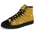 thumbnail image 5 of Aidianart Glitter Print High Top Canvas Sneakers Womens High Top Shoes Size 8.5, 5 of 5