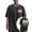 A-Black589, variant on Mens T-Shirts Oversize Ringer Collar Chest Small Skull Print Tees Loose Casual Short Sleeve Tshirts