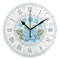 thumbnail image 2 of Vintage Rose Flower Print Round Wall Clock Battery Operated Non-Ticking Silent Wall Watch Quiet Desk Clock For Living Room Decor（14 Inch）, 2 of 6