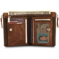 thumbnail image 4 of Genuine Leather Multipurpose Bifold Wallet ID holder - RFID ing - Unisex (Brown), 4 of 5