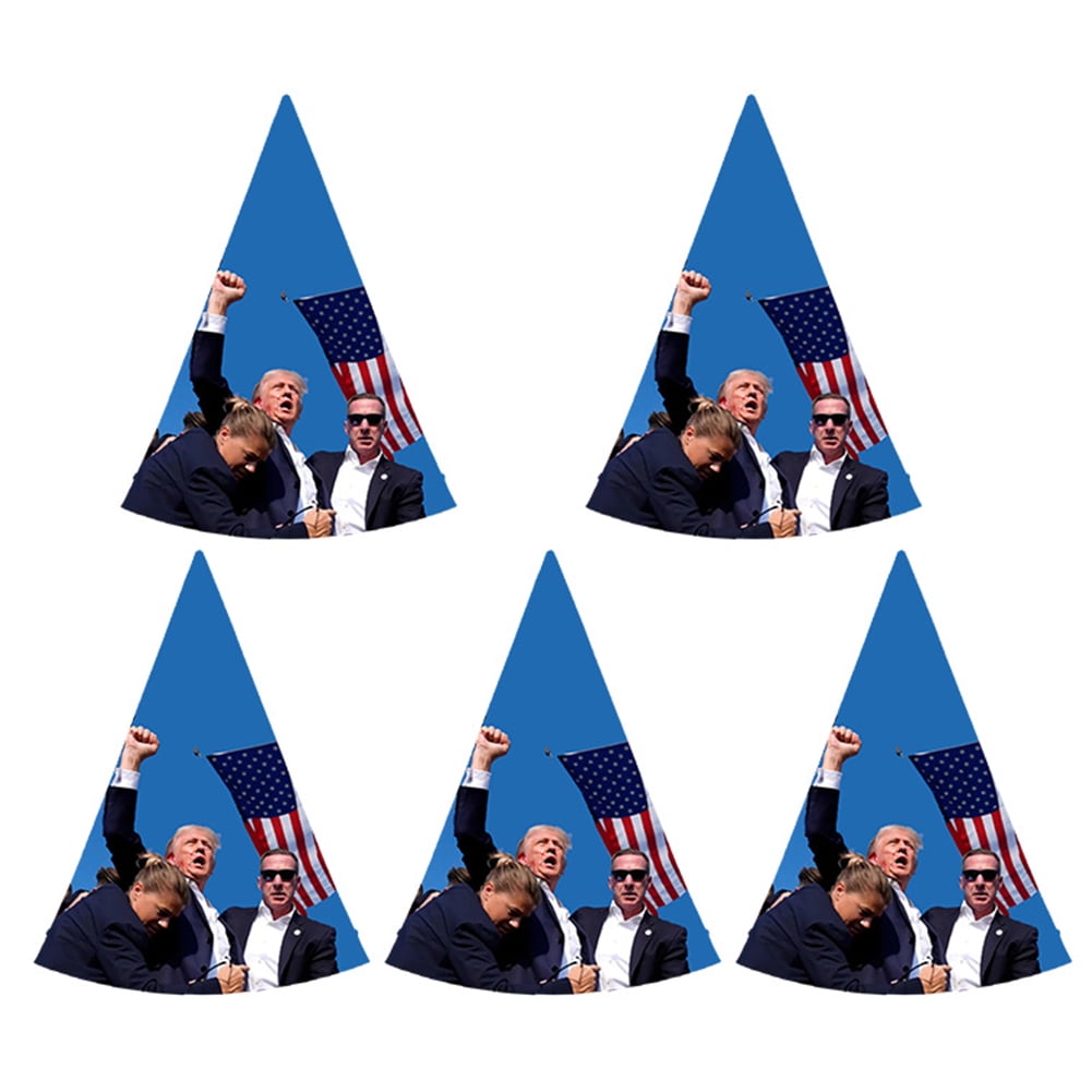 5 uds. Sombreros de fiesta de cono de fiesta temática de Donald Trump ...