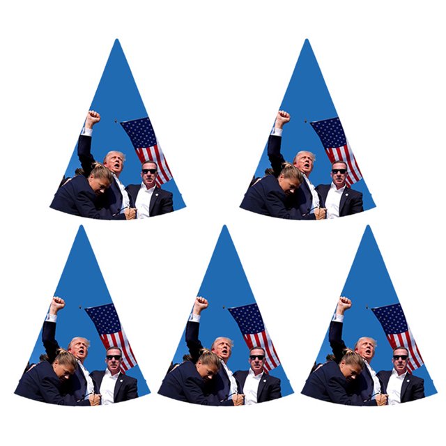 Gorros Papel 5x Donald Trump 2024 Fiesta Temática