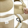 thumbnail image 3 of Yoyauz Summer brimmed sun hat, sunscreen, UV protection, empty top hat, foldable straw hat for beach outing, 3 of 6