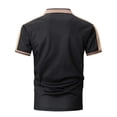 thumbnail image 4 of SGFCWSX Mens Polo Shirts Slim Fit Short Sleeve Daily Color Block Moisture Wicking Casual Shirts for Men Black Size 3XL, 4 of 8