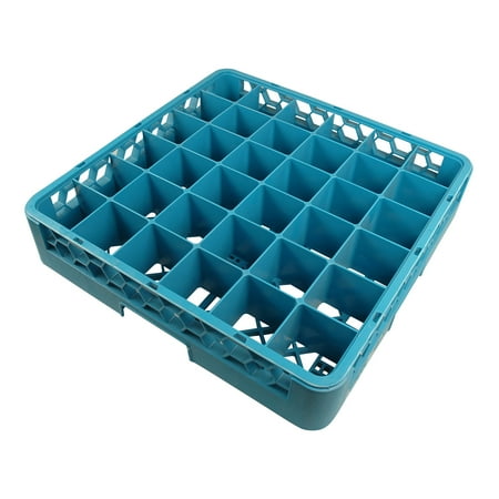 Carlisle OptiClean 25-Compartment Divided Glass Rack 3.25 Carlisle Blue