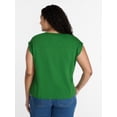 thumbnail image 3 of Terra & Sky Women’s Plus Side Tie Dolman Tee, Size 0X-5X, 3 of 5