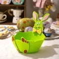 thumbnail image 2 of Easter Bunny Decor Candy Storage Basket, Felt Easter Bunny Candy Dishes Bowl,Cute Easter Eggs Container for Table Home Office Table Shelf Decor Party Wedding,Halloween Christmas Day, 2 of 9