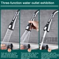 thumbnail image 2 of UPITOR Kitchen Faucet Sprayer Head Replacement with 720° Rotating, Three Function Pull Down Spray Head, G1/2 Connector, 2 of 7