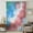 Sky Blue, Pale Pink, White, Azure, variant on Blue Pink Ombre Sheer Curtains 45 Inches Long for Bedroom, Abstract Art Clouds Artwork Light Filtering Privacy Drapes, Breathable Semi Sheer Short Window Treatment for Kitchen Cafe Bathroom
