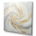 thumbnail image 2 of Designart "Vortex Of Gold And White Soft Waves II" Abstract Spirals Wall Art Prints, 2 of 7