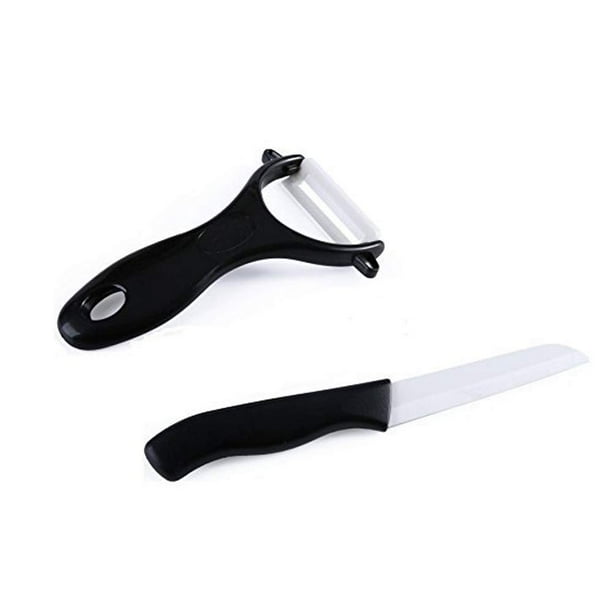 2 Piece Ceramic Kitchen Knife And Peeler Set For Home And Commercial