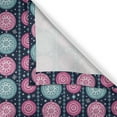 thumbnail image 5 of Ambesonne Xmas Grommet Curtain, Floral Circles Vertical Border, 50" x 120", Dark Blue Teal Pink, 5 of 6