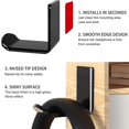 thumbnail image 1 of Gancho de montaje en pared para auriculares en forma de L duradero Colgador para auriculares debajo del escritorio, 1 of 2