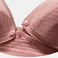 thumbnail image 4 of Arlun Maternity Nursing Bras for Breastfeeding Front Snap-Fastener Lightweight Breathable Summer Wear Solid Color Wide Strap No Padded Comfortable Ribbed Bralettes Watermelon Red 42, 4 of 7