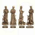 thumbnail image 6 of LuxenHome Saint Francis Garden Statue, 25'' Fiber Stone Brown Religious Garden Sculpture, Catholic St. Francis Statue for Patio, Yard, Home, Outdoor Sculptures Decorations, 6 of 8