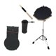 thumbnail image 2 of Juego de almohadillas de batería portátiles con soporte para caja y soporte para baquetas para principiantes negro, 2 of 9
