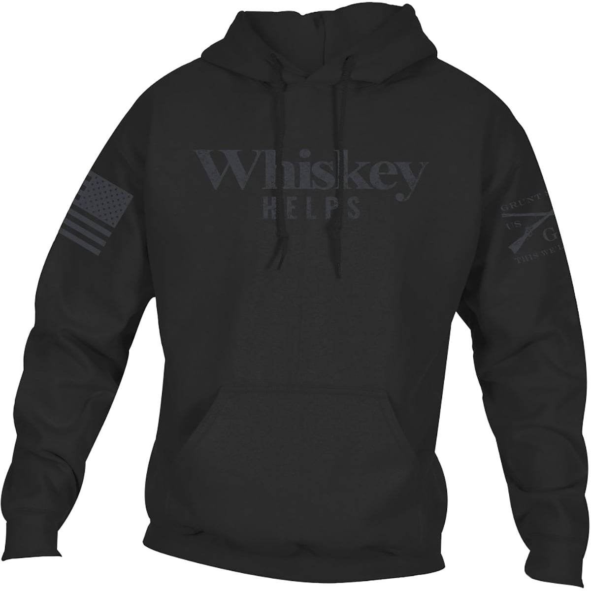 Grunt Style Whiskey Helps T-Shirt Light Gray 