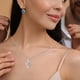 thumbnail image 4 of 1 par de collares de pareja collares de costura de corazón de llave de bloqueo collares a juego Regalo de San Valentín, 4 of 5