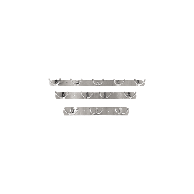 Coat Rack Hook Stainless Steel Wall Mounted – Brushed Nickel & Chrome Plate – 3, 4, 5 Hooks on Plate