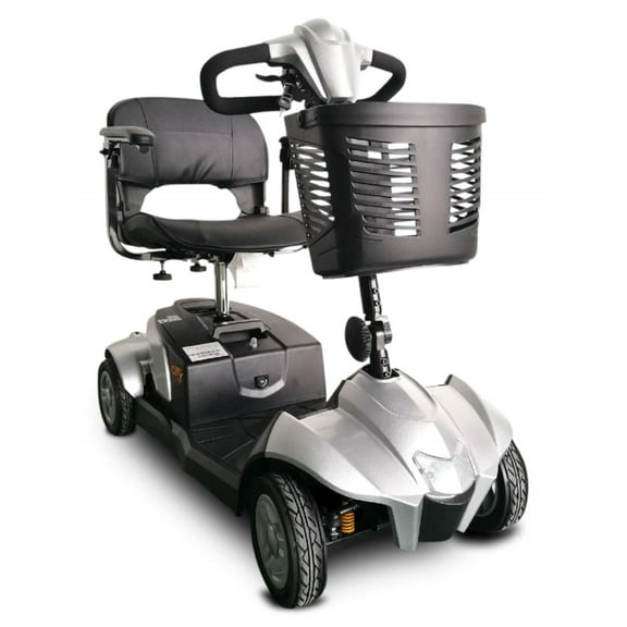 EV Rider CityCruzer 4 Wheel Electric Portable Travel Scooter - Silver