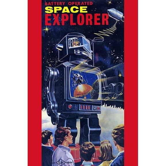 Space Explorer Robot-Fine Art Canvas Print (20" x 30")
