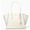 Light Cream, variant on Women's Avril Extra Large Top Zip Tote Shoulder Leather Bag (Black)