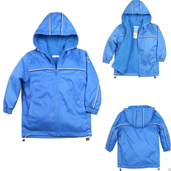 NEW Baby Toddler Kid Child Boy Cozy Fleece Jacket Coat Hooded Blue 1-6 Yrs old