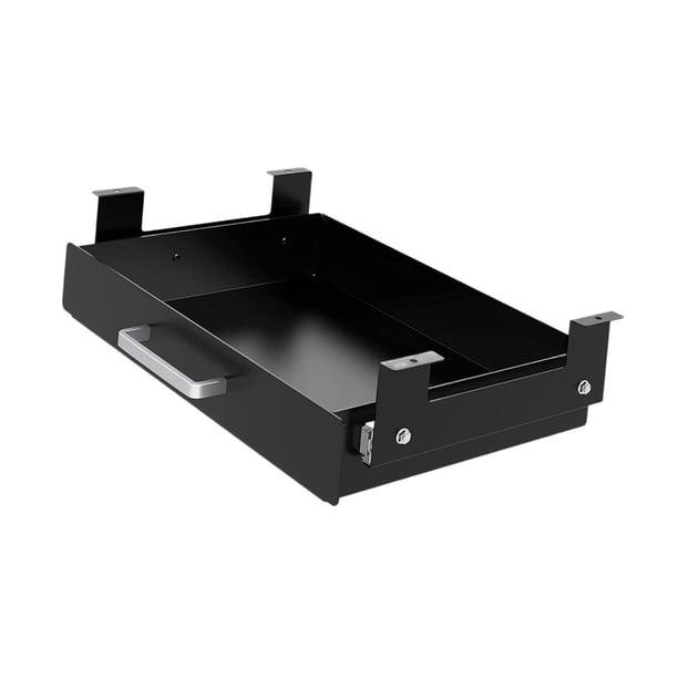 Cajón extraíble debajo del escritorio, cajón deslizable para lápices, organizador de almacenamiento negro resistente para dormitorio, estación de trab