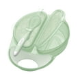 thumbnail image 2 of Dr. Brown's Travel Fresh Bowl and Snap-in Spoon, Divided Bowl for Toddler Feeding, Green, 1-Pack, 2 of 13