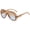 Tortoise Frame-Tea-Blue Lens, variant on Retro Aviator Sunglasses, UV400 Protection PC Frame & Lenses