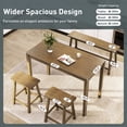 thumbnail image 6 of SUMMIT LIVING Counter Height Bar Table Set with Bar Stool and Bench, 4-Piece Wood Dining Table Set for Small Space, Rustic Caramel, 6 of 9